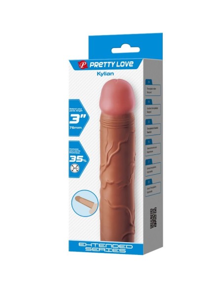 PRETTY LOVE KYLIAN FUNDA PARA PENE CON EXTENSIAN DE 76 CM MULATO