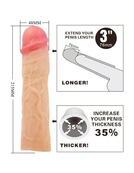 PRETTY LOVE DEREK FUNDA PENE CON EXTENSIAN DE 76 CM NATURAL