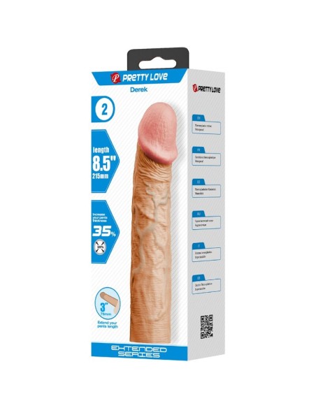 PRETTY LOVE DEREK FUNDA PENE CON EXTENSIAN DE 76 CM NATURAL