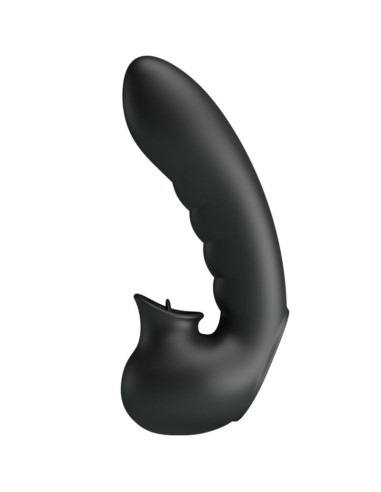 PRETTY LOVE HOBGOBLIN FUNDA VIBRADORA PARA DEDO 12 VIBRACIONES ESTIMULADOR CLATORIS NEGRO