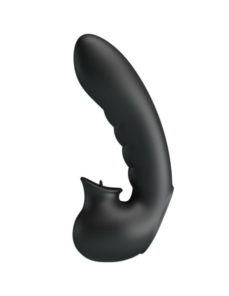 PRETTY LOVE HOBGOBLIN FUNDA VIBRADORA PARA DEDO 12 VIBRACIONES ESTIMULADOR CLATORIS NEGRO