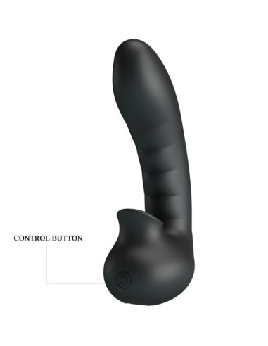 PRETTY LOVE HOBGOBLIN FUNDA VIBRADORA PARA DEDO 12 VIBRACIONES ESTIMULADOR CLATORIS NEGRO
