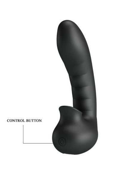 PRETTY LOVE HOBGOBLIN FUNDA VIBRADORA PARA DEDO 12 VIBRACIONES ESTIMULADOR CLATORIS NEGRO