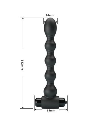 PRETTY LOVE LYNN PLUG ANAL SILICONA 10 VIBRACIONES NEGRO