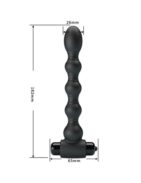 PRETTY LOVE LYNN PLUG ANAL SILICONA 10 VIBRACIONES NEGRO