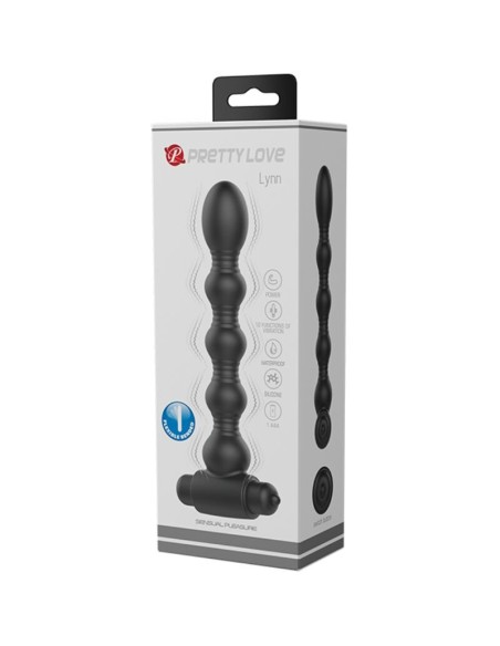 PRETTY LOVE LYNN PLUG ANAL SILICONA 10 VIBRACIONES NEGRO