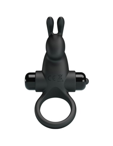 PRETTY LOVE ANILLO VIBRADOR ESTIMULADOR RABBIT CLATORIS 10 VIBRACIONES NEGRO
