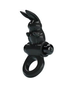 PRETTY LOVE EXCITING RING ANILLO VIBRADOR RABBIT 10 VIBRACIONES NEGRO