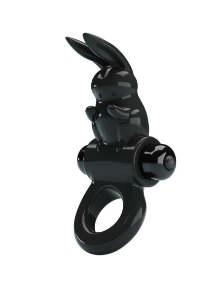 PRETTY LOVE EXCITING RING ANILLO VIBRADOR RABBIT 10 VIBRACIONES NEGRO