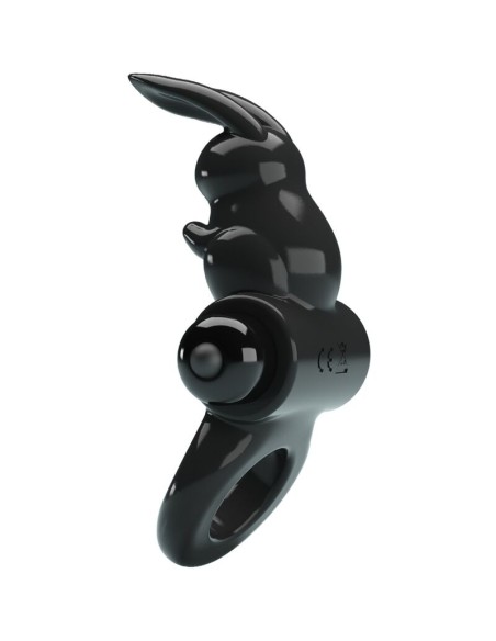 PRETTY LOVE EXCITING RING ANILLO VIBRADOR RABBIT 10 VIBRACIONES NEGRO