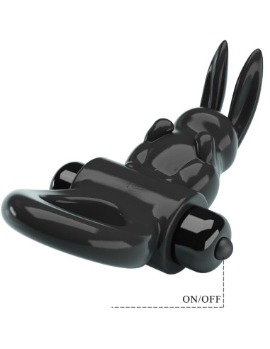 PRETTY LOVE EXCITING RING ANILLO VIBRADOR RABBIT 10 VIBRACIONES NEGRO