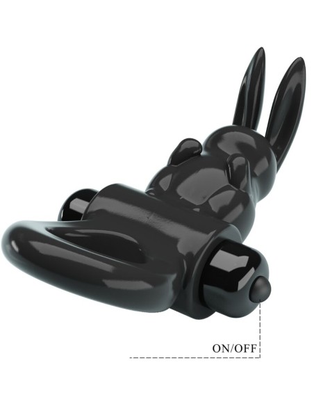 PRETTY LOVE EXCITING RING ANILLO VIBRADOR RABBIT 10 VIBRACIONES NEGRO