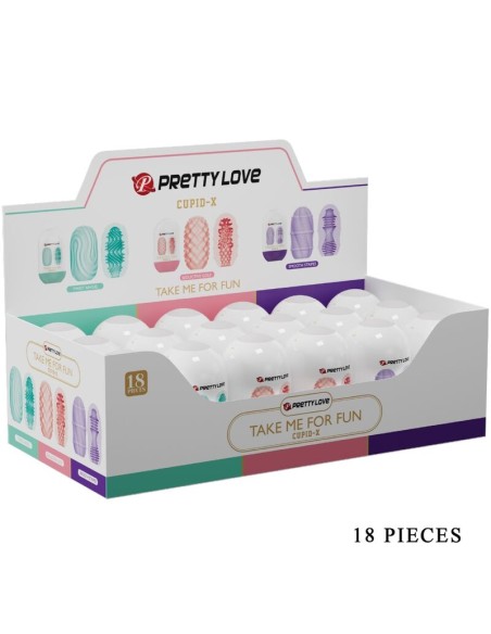 PRETTY LOVE CUPID X 18 MASTURBADORES MASCULINOS DIFERENTES TEXTURAS