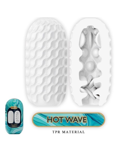 PRETTY LOVE HOT WAVE MASTURBADOR MASCULINO SILICONA BLANCO