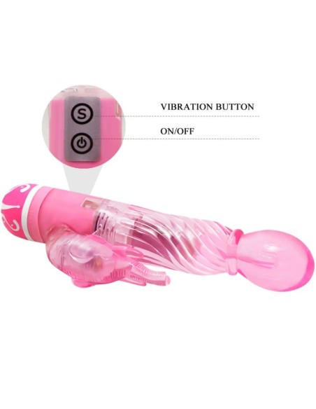 BAILE VIBRADOR MULTIVELOCIDAD CON ESTIMULADOR ROSA