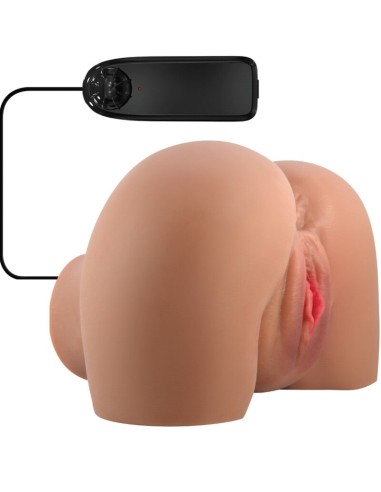 CRAZY BULL MILA TRASERO VIBRADOR CON VAGINA Y ANO REALASTICO NATURAL CONTROL REMOTO