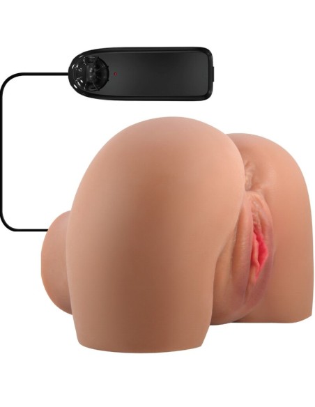 CRAZY BULL MILA TRASERO VIBRADOR CON VAGINA Y ANO REALASTICO NATURAL CONTROL REMOTO