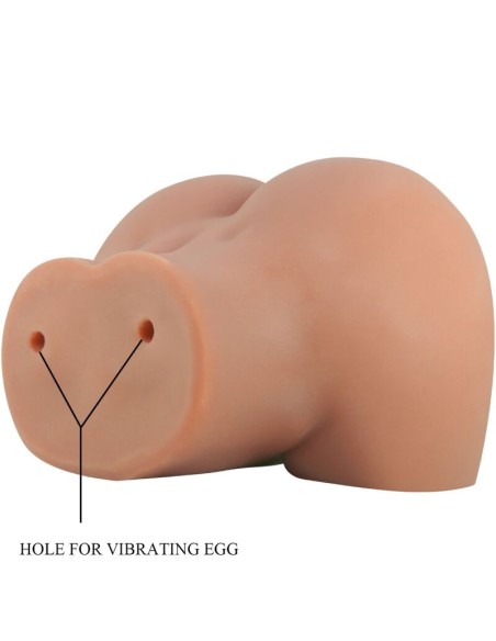 CRAZY BULL MILA TRASERO VIBRADOR CON VAGINA Y ANO REALASTICO NATURAL CONTROL REMOTO