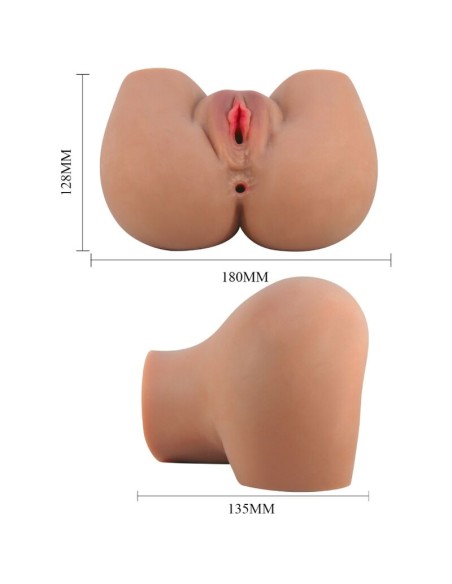 CRAZY BULL MILA TRASERO VIBRADOR CON VAGINA Y ANO REALASTICO NATURAL CONTROL REMOTO