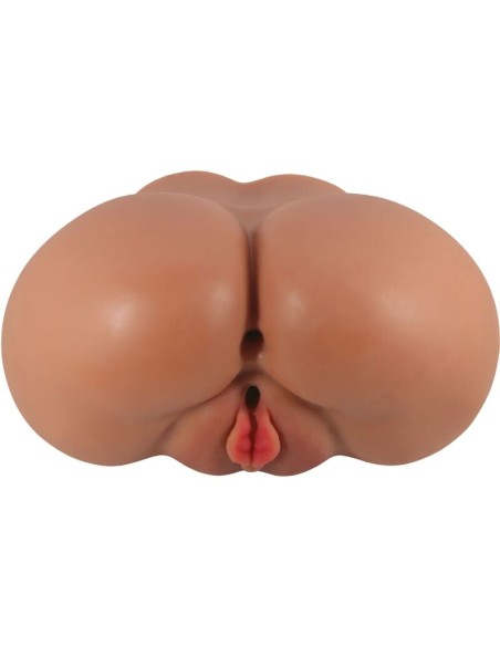 CRAZY BULL LUNA TRASERO VIBRADOR CON VAGINA Y ANO REALASTICO NATURAL CONTROL REMOTO