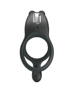 PRETTY LOVE SETH DOBLE ANILLO VIBRADOR RABBIT 7 VIBRACIONES NEGRO