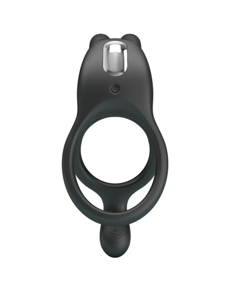 PRETTY LOVE SETH DOBLE ANILLO VIBRADOR RABBIT 7 VIBRACIONES NEGRO