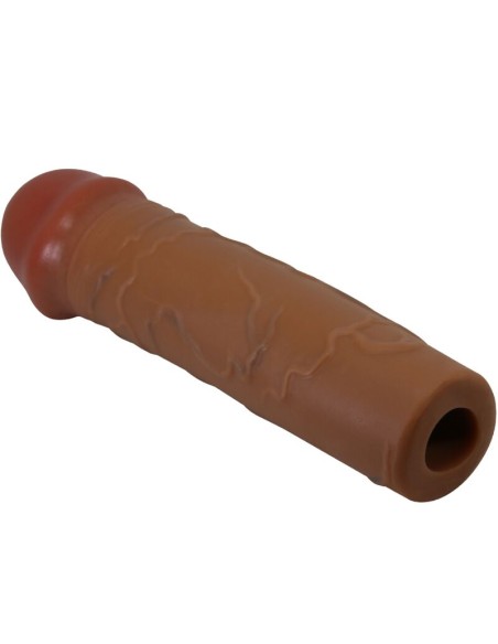 PRETTY LOVE NILE FUNDA PARA PENE CON EXTENSIAN DE 25 CM MULATO