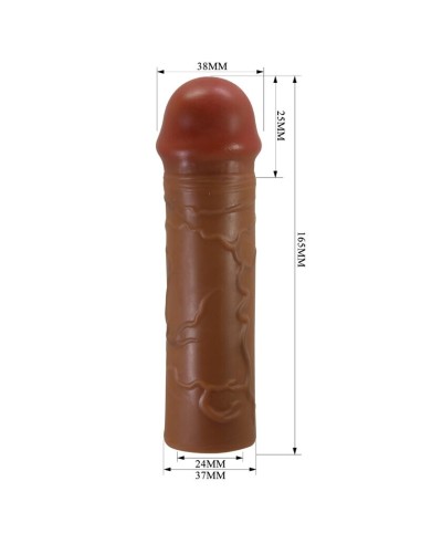PRETTY LOVE NILE FUNDA PARA PENE CON EXTENSIAN DE 25 CM MULATO