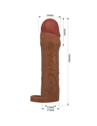 PRETTY LOVE HANI FUNDA PARA PENE CON EXTENSIAN DE 5 CM MULATO