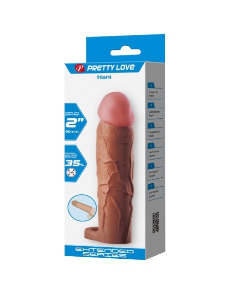 PRETTY LOVE HANI FUNDA PARA PENE CON EXTENSIAN DE 5 CM MULATO