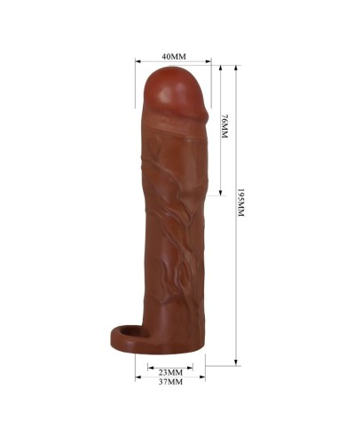 PRETTY LOVE GERD FUNDA PARA PENE CON EXTENSIAN DE 76 CM MULATO