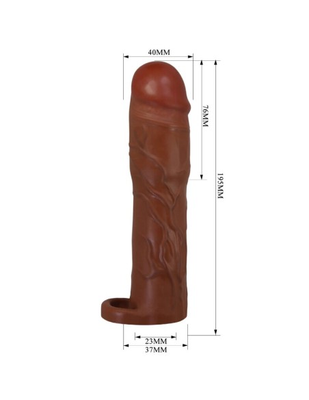 PRETTY LOVE GERD FUNDA PARA PENE CON EXTENSIAN DE 76 CM MULATO