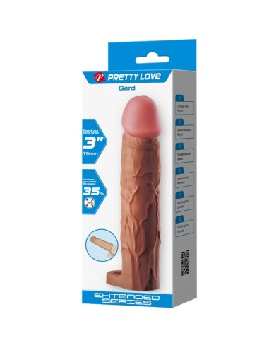 PRETTY LOVE GERD FUNDA PARA PENE CON EXTENSIAN DE 76 CM MULATO
