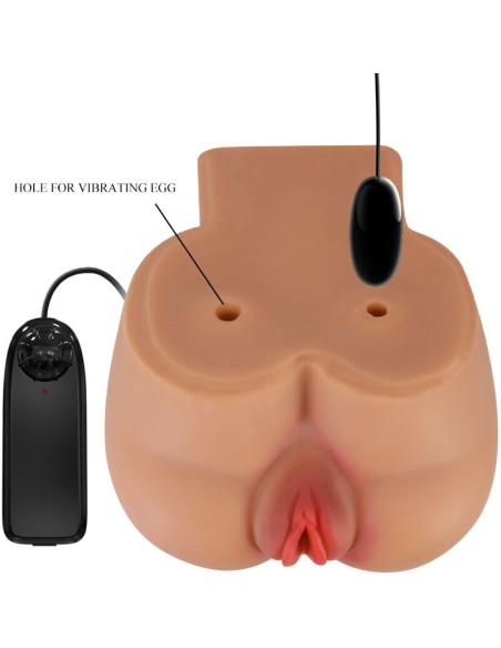 CRAZY BULL KYLIE TRASERO VIBRADOR CON VAGINA Y ANO REALASTICO NATURAL CONTROL REMOTO