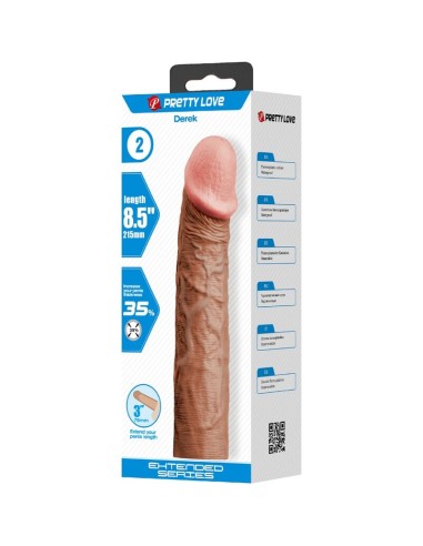 PRETTY LOVE DEREK FUNDA PENE CON EXTENSIAN DE 76 CM MULATO