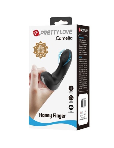 PRETTY LOVE CAMELIA VIBRADOR DE DEDO 7 VIBRACIONES NEGRO