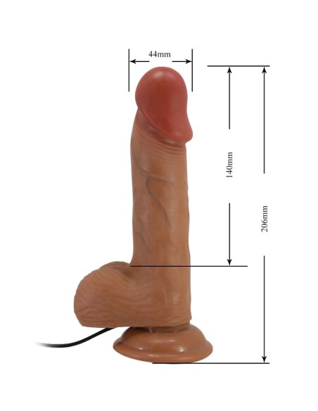 BAILE CATOBLEPAS VIBRADOR REALASTICO 206 CM NATURAL CONTROL REMOTO