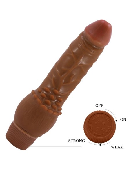 BAILE BARBARA VIBRADOR REALASTICO 195 CM MULATO
