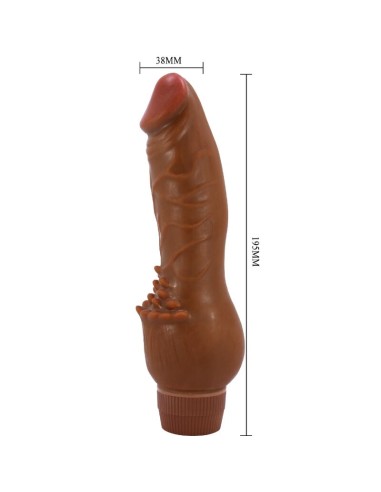 BAILE BARBARA VIBRADOR REALASTICO 195 CM MULATO
