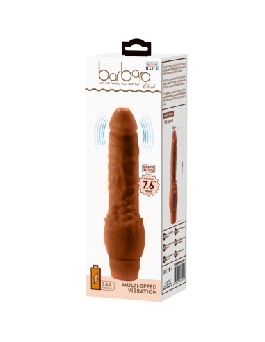 BAILE BARBARA VIBRADOR REALASTICO 195 CM MULATO