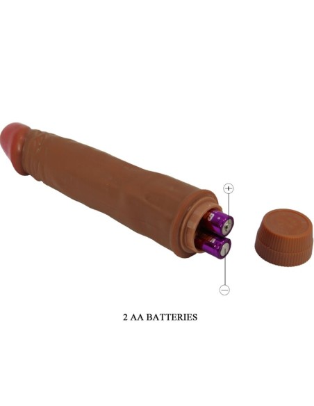 BAILE DWARF VIBRADOR REALASTICO 21 CM MULATO