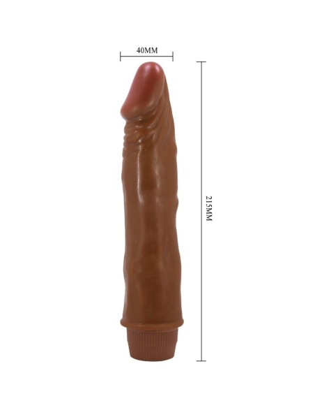 BAILE DWARF VIBRADOR REALASTICO 21 CM MULATO