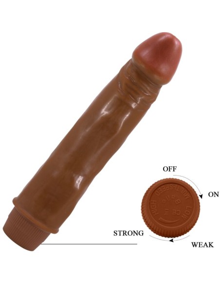 BAILE DWARF VIBRADOR REALASTICO 21 CM MULATO