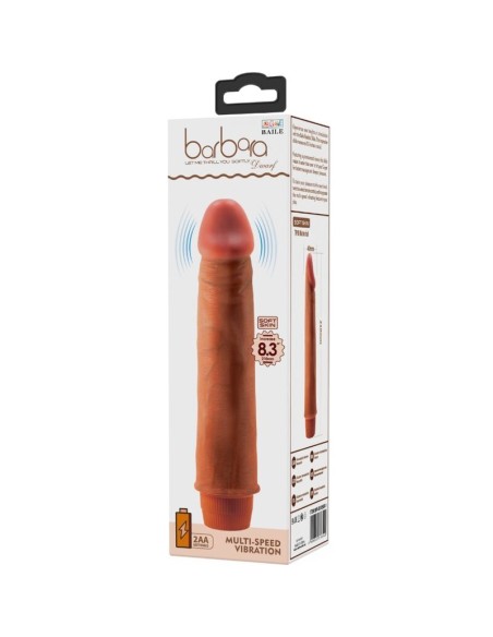 BAILE DWARF VIBRADOR REALASTICO 21 CM MULATO