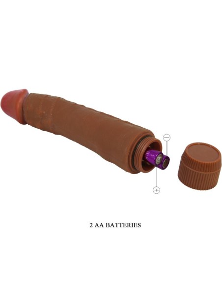 BAILE DYBBUK VIBRADOR REALASTICO 24 CM MULATO