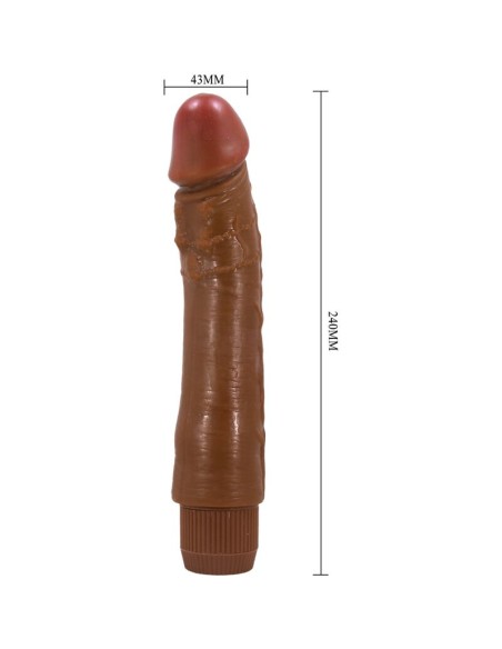 BAILE DYBBUK VIBRADOR REALASTICO 24 CM MULATO