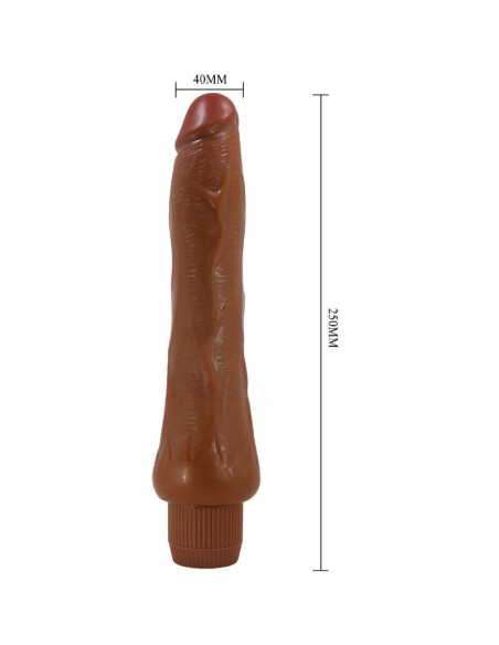 BAILE DRYAD VIBRADOR REALASTICO 25 CM MULATO