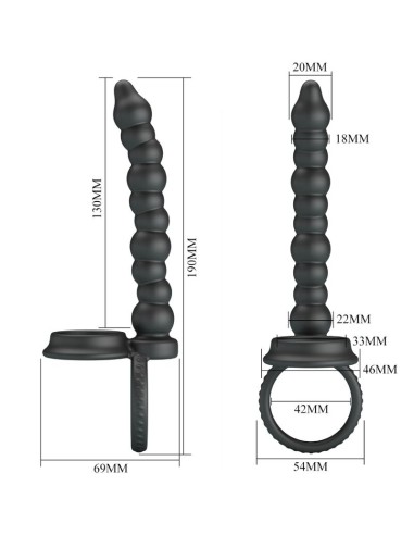 PRETTY LOVE DILLION ANILLO PENE PARA DONLE PENETACIAN NEGRO