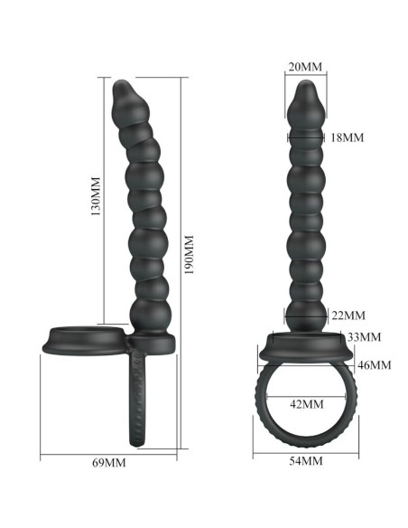 PRETTY LOVE DILLION ANILLO PENE PARA DONLE PENETACIAN NEGRO