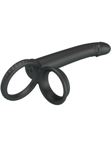 PRETTY LOVE MOSES ANILLO DOBLE PENE PARA DONLE PENETACIAN NEGRO